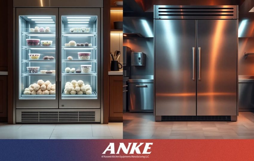 Comparing glass door refrigerator and solid door refrigerator at ANKE