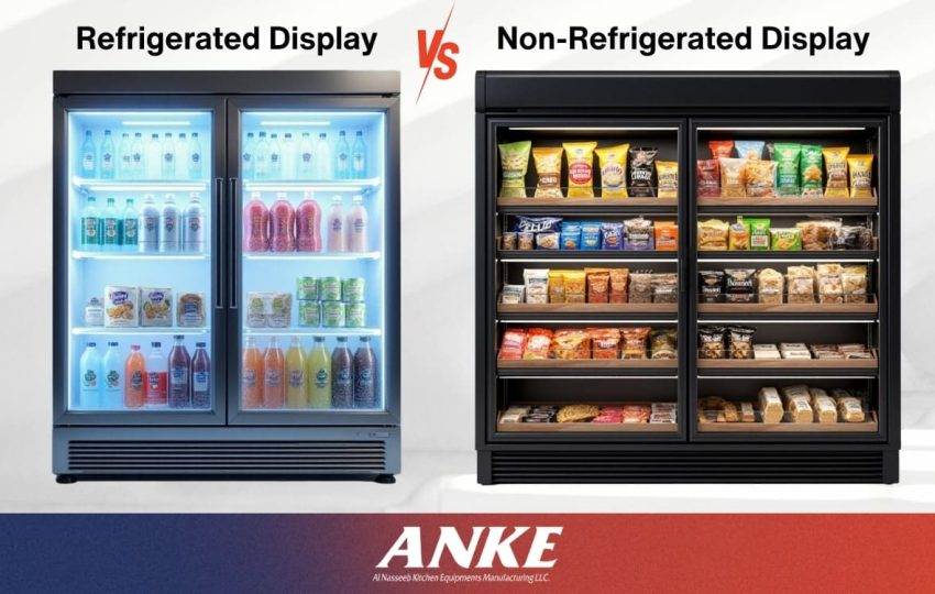 Comparing refrigerated and non-refrigerated display cabinets at ANKE