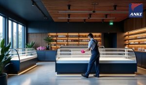 Premium meat display with ease of cleaning for hygiene-focused stores