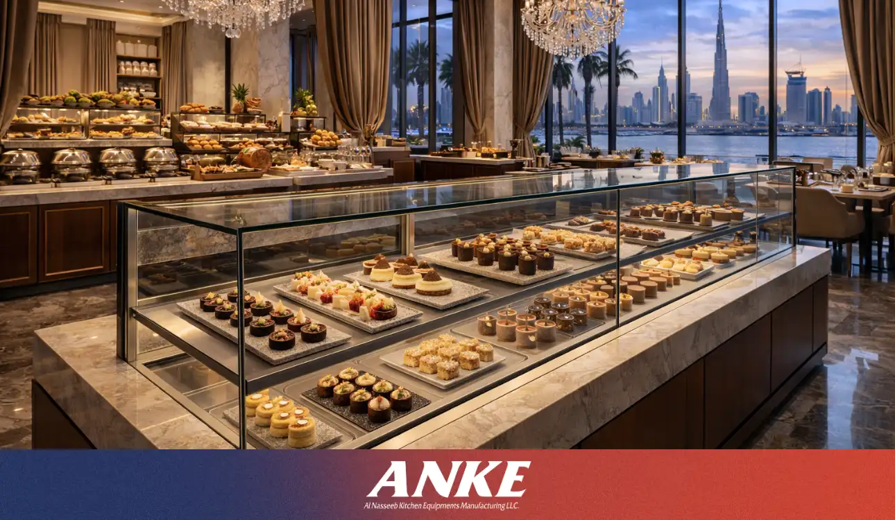 Understanding hospitality display counter standards in dubai at ANKE