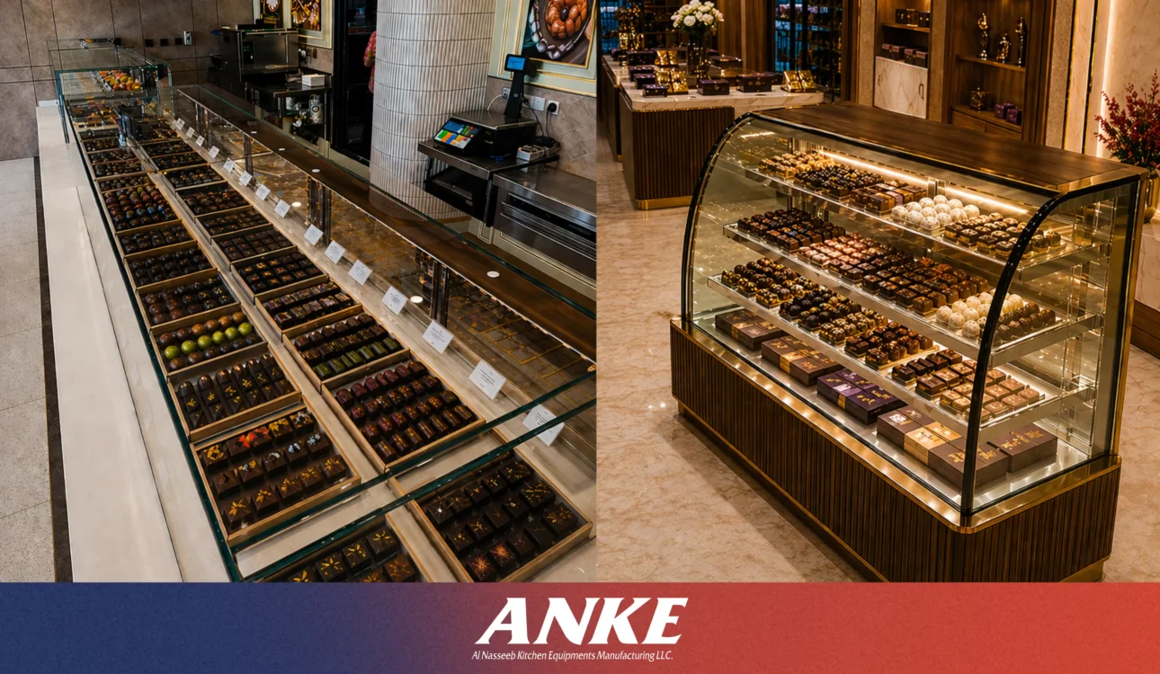 What size chocolate display cabinet do you need for your shop in Dubai