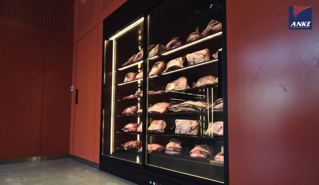Argon-filled insulated glass door, ANKE meat display for MLS Butchery