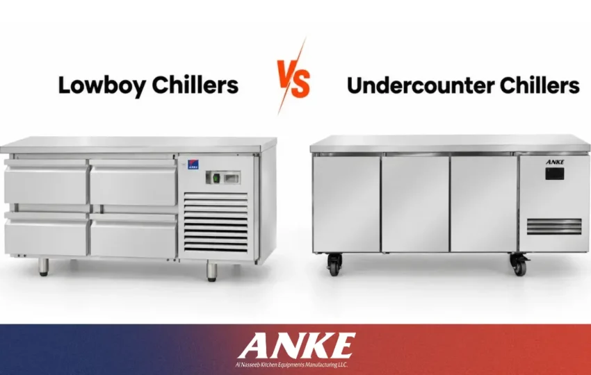 ANKE undercounter chiller vs lowboy chiller for commercial kitchens in the UAE