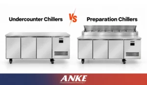 ANKE undercounter chiller vs preparation chiller for pizza sandwich and salad preparation