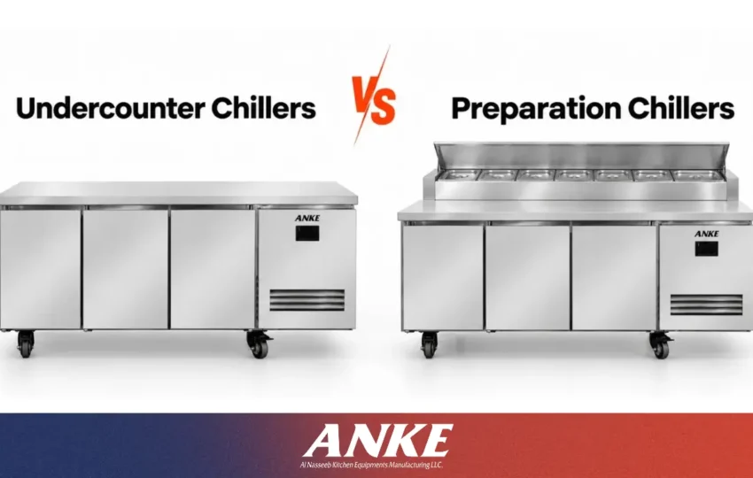 ANKE undercounter chiller vs preparation chiller for pizza sandwich and salad preparation